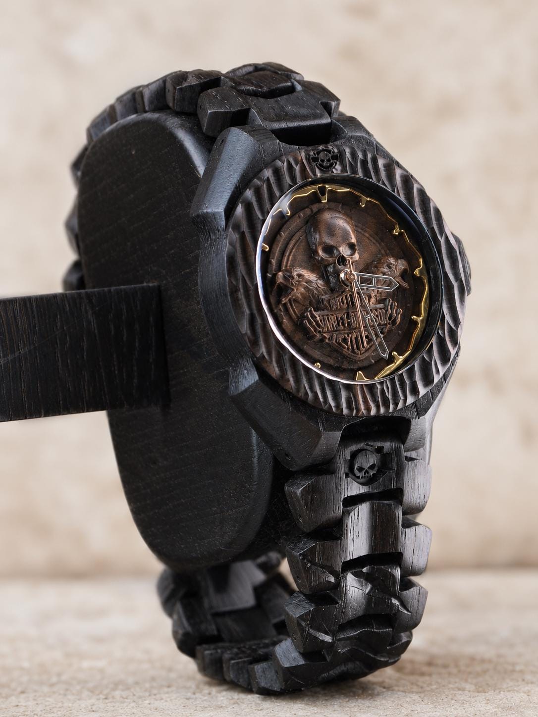 Biker Skull — Wooden Watch
