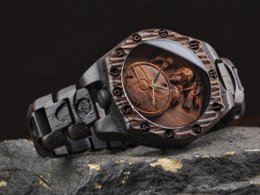 Viking Warrior — Norse Wooden Watch