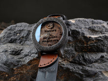 Wolf — Leather Strap Wooden Watch