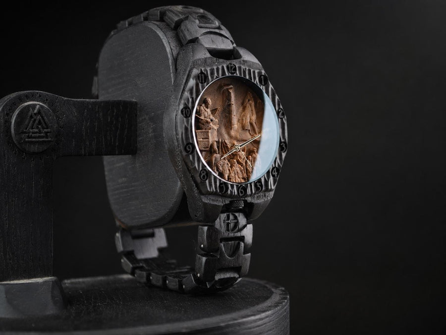 Custom Carved Watch — Bespoke Wooden Timepiece