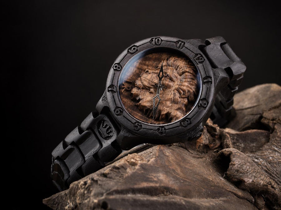 Lion — Blackwood Wooden Watch