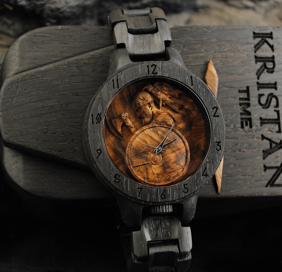 Lonely Warrior — Bog Oak Wooden Watch