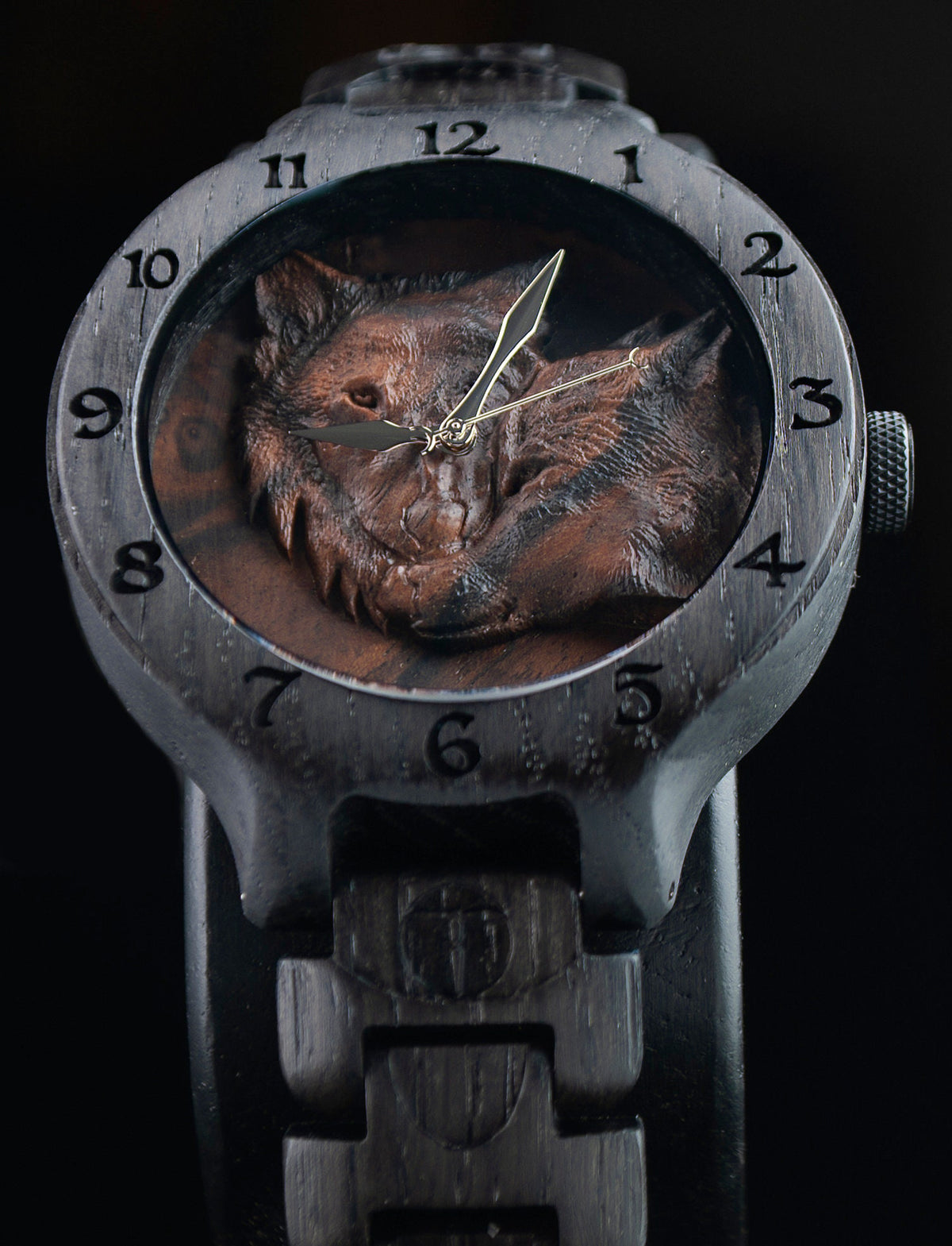 Wolf — Bog Oak Wooden Watch