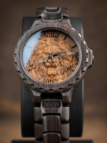 Lion of Strength — Blackwood Wooden Watch