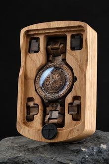 Jesus & Lion — Walnut Wooden Watch