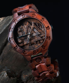 Valknut Bear — Norse Wooden Watch