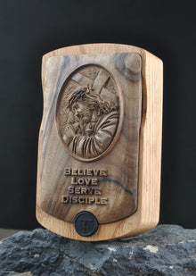Jesus & Deer — Christian Wooden Watch