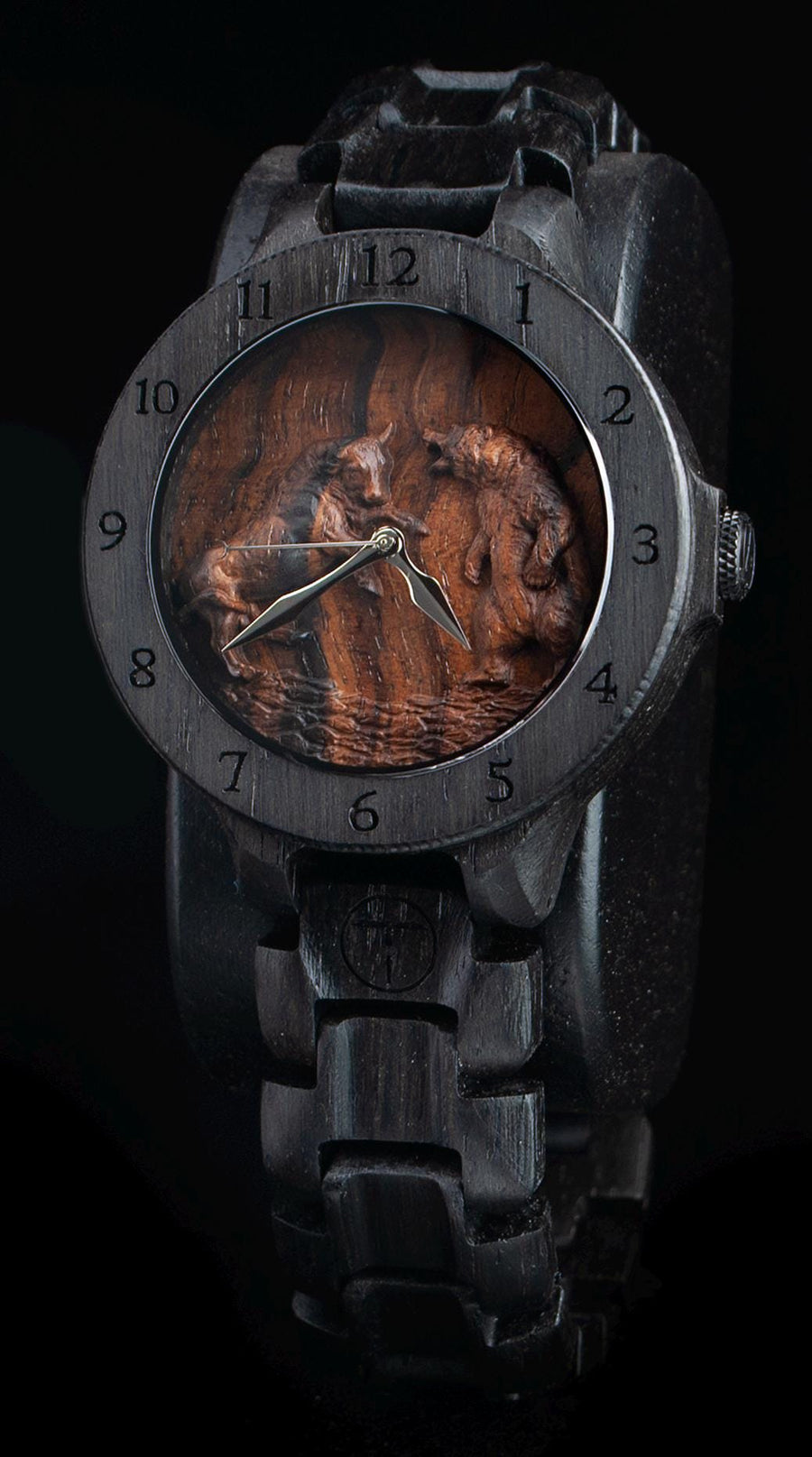 Bear & Bull — Bog Oak Wooden Watch