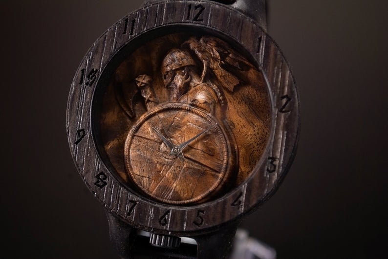 Lonely Warrior — Bog Oak Wooden Watch