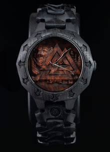Valknut Bear — Bog Oak Watch Set