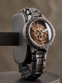 Lion of Strength — Blackwood Wooden Watch