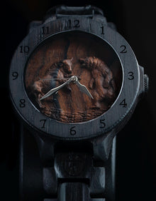 Bear & Bull — Bog Oak Wooden Watch