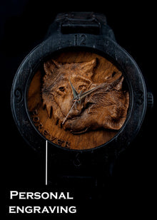 Wolf — Bog Oak Wooden Watch