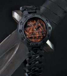 Valknut Bear — Bog Oak Watch Set