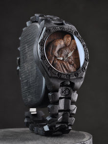 Custom Portrait Watch — Bespoke Wooden Timepiece