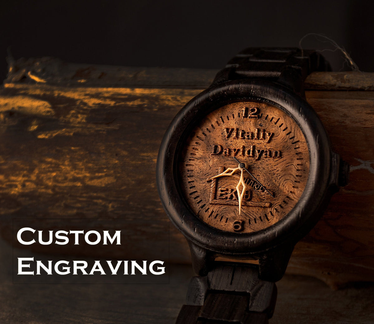Bog Oak — Personalized Wooden Watch