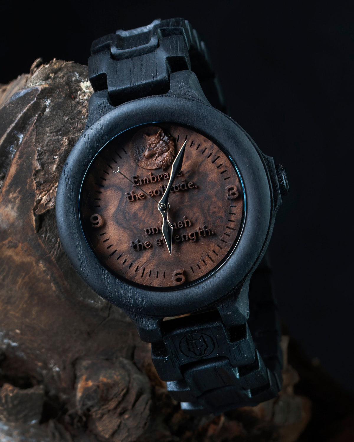 Lone Wolf — Bog Oak Wooden Watch