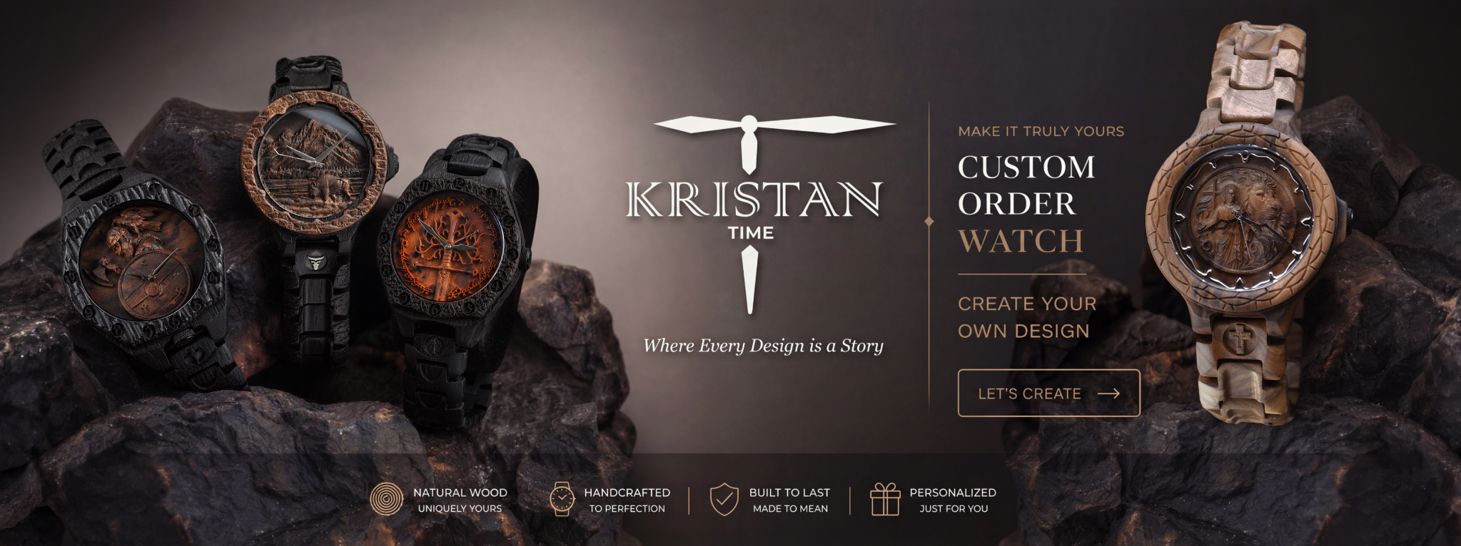 KRISTAN TIME custom handcrafted wooden watches