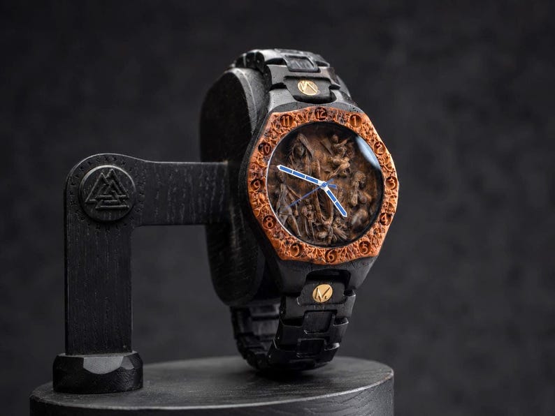 Hand finishing wooden watch